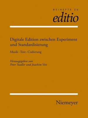 cover image of Digitale Edition zwischen Experiment und Standardisierung